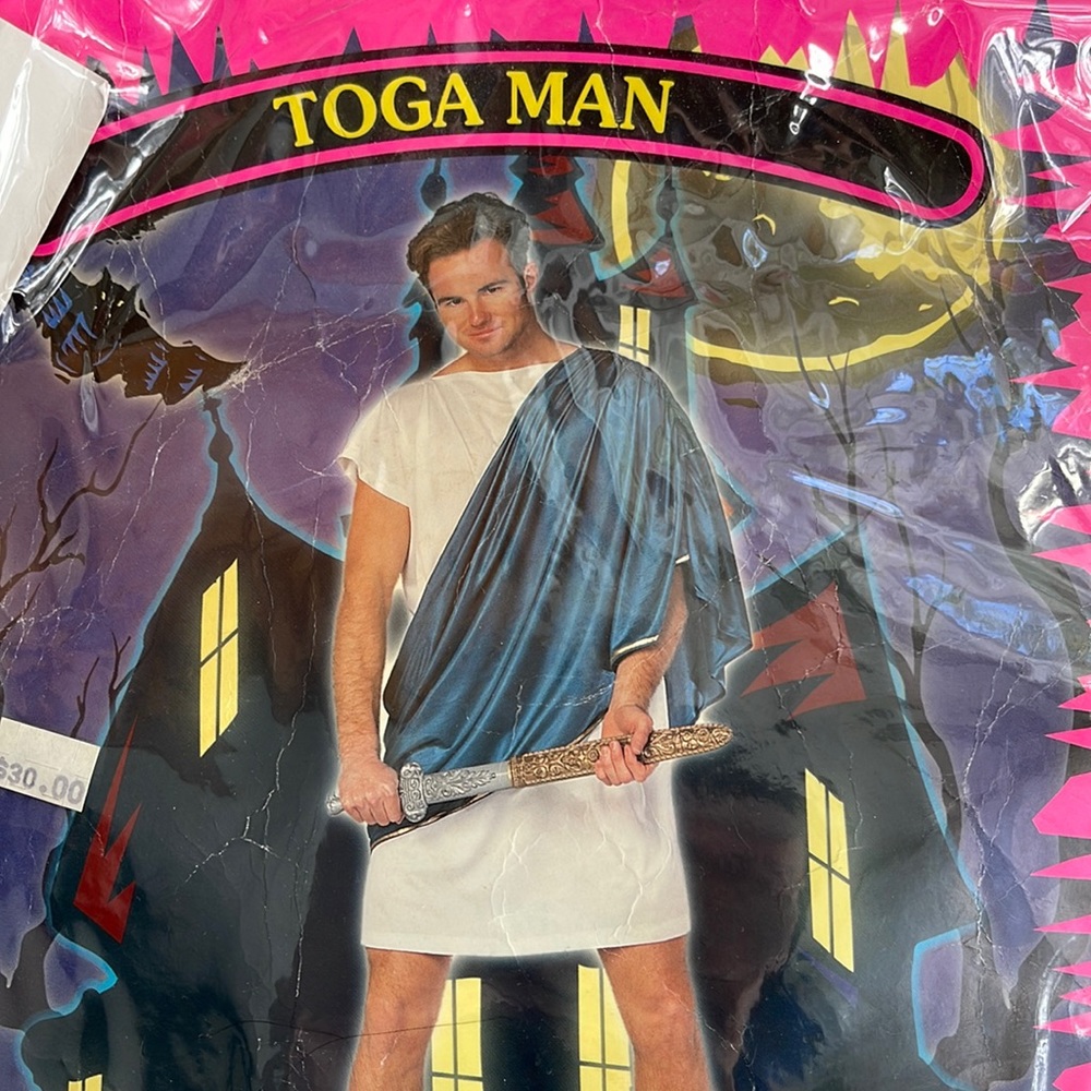 Halloween mens toga costume